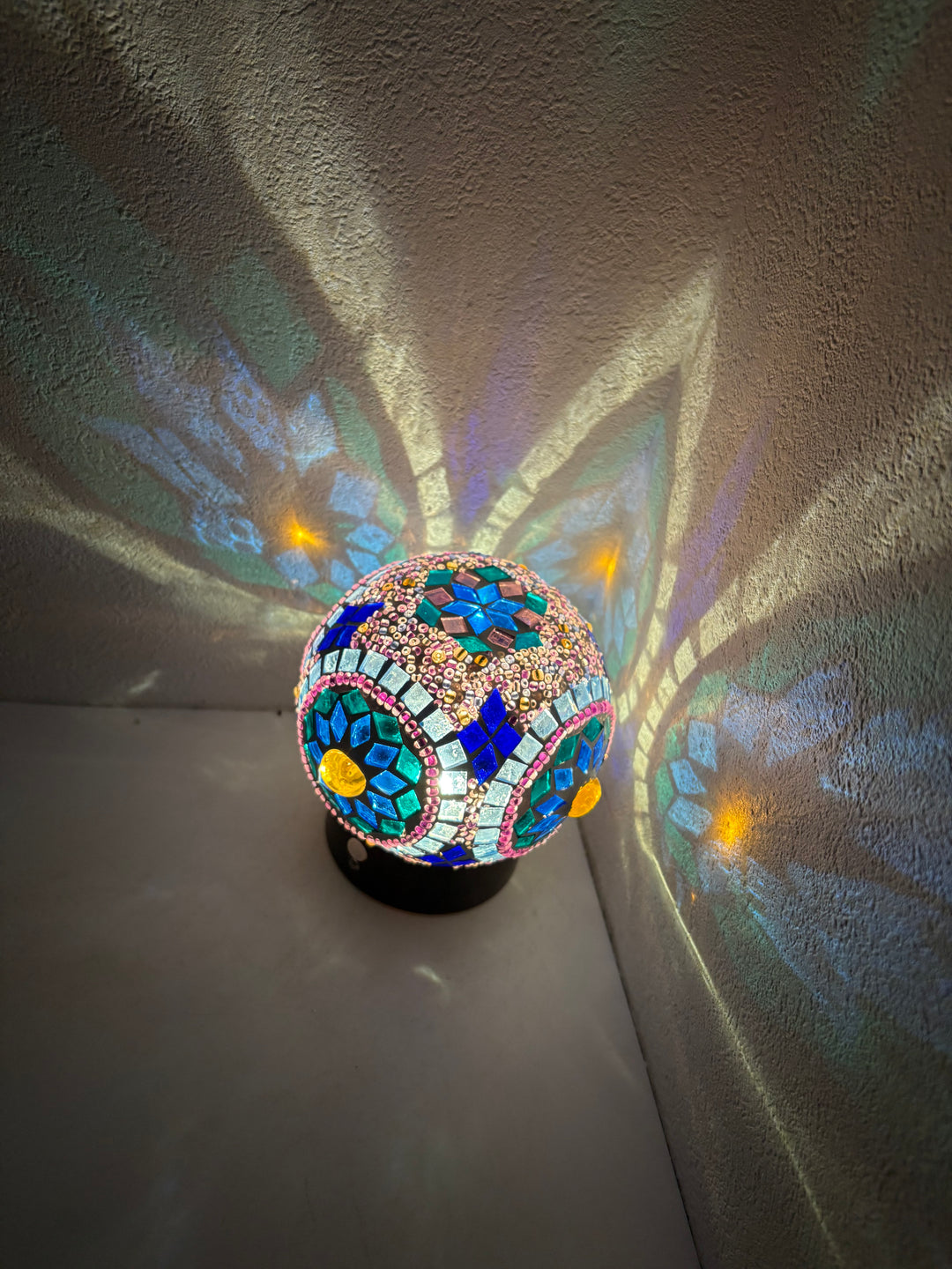 ガラス製人感センサーフットライト(丸)