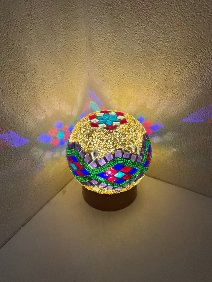 ガラス製人感センサーフットライト(丸)