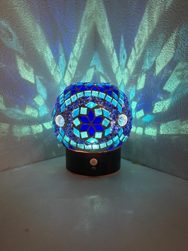 ガラス製人感センサーフットライト(丸)