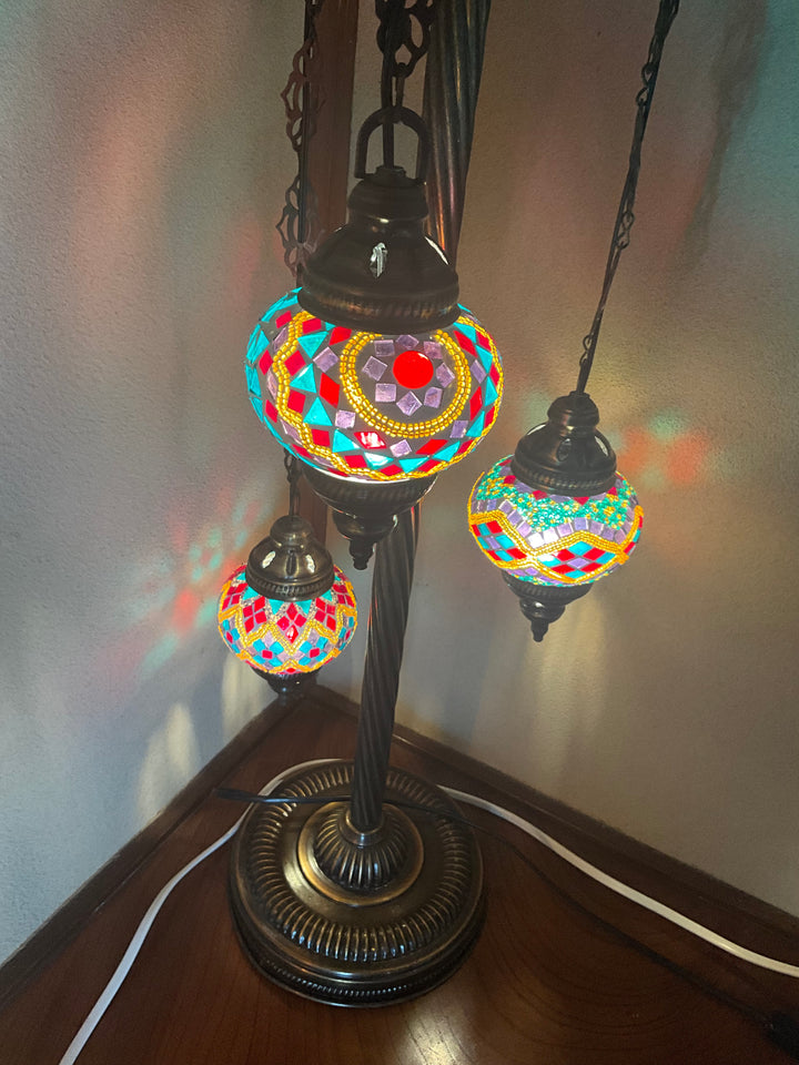 3灯スタンドランプ　トール