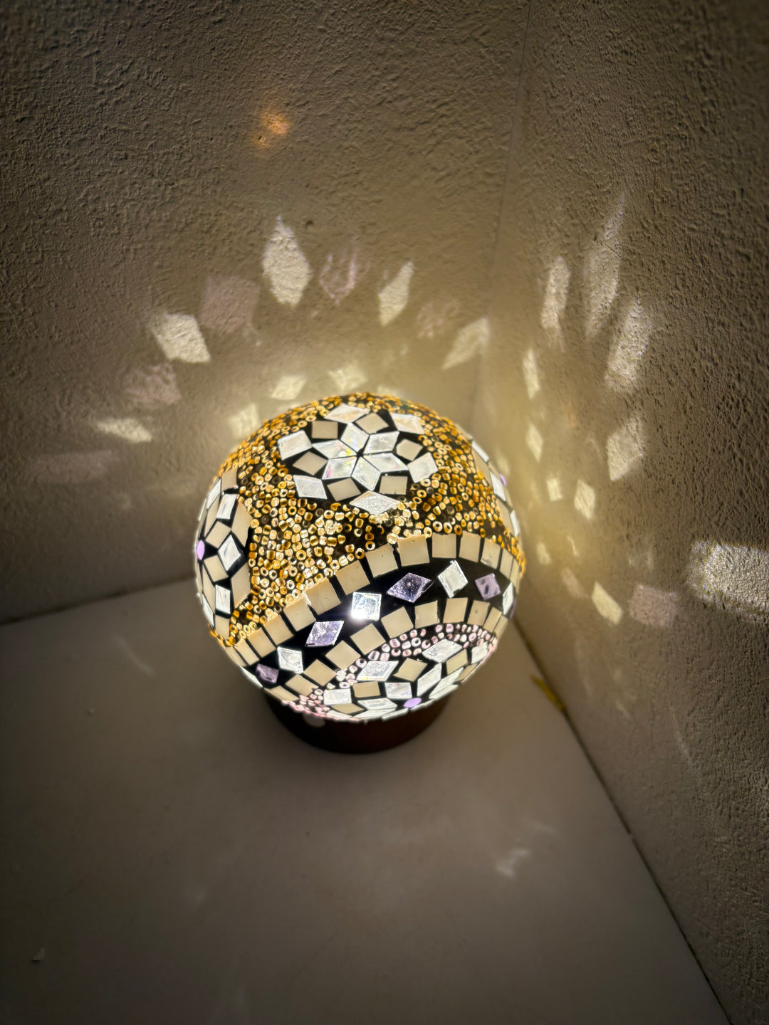 ガラス製人感センサーフットライト(丸)