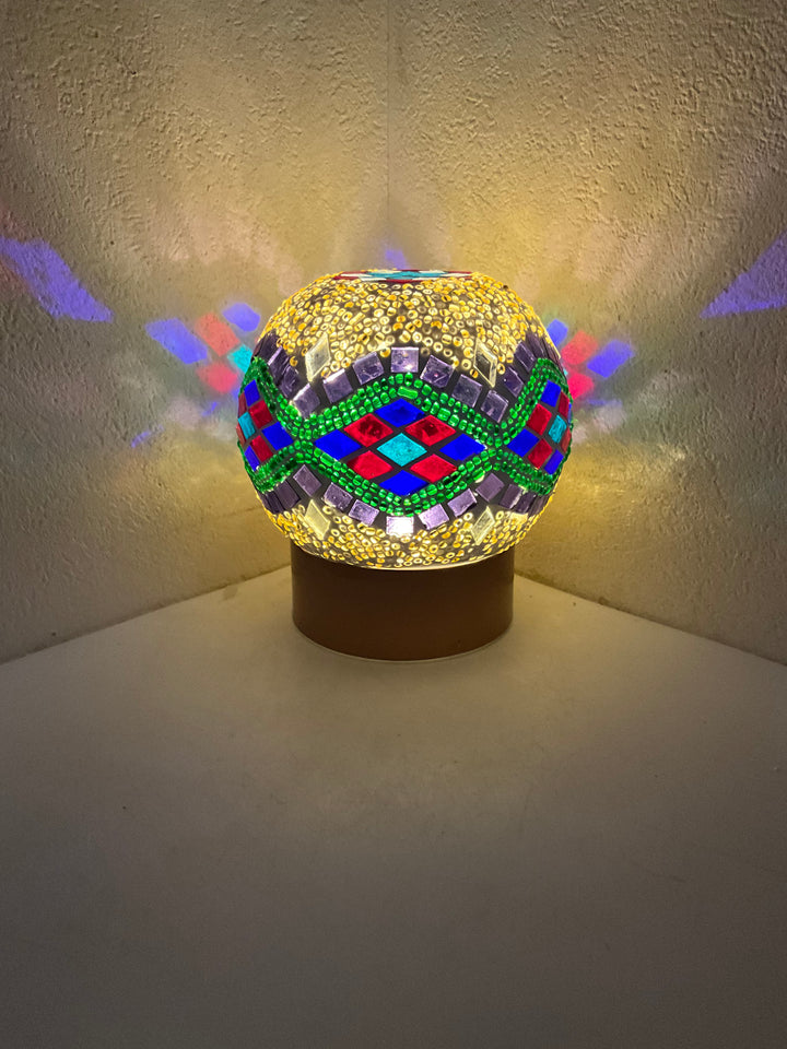 ガラス製人感センサーフットライト(丸)