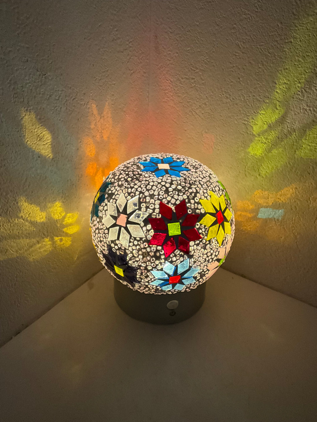 ガラス製人感センサーフットライト(丸)