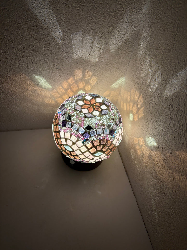 ガラス製人感センサーフットライト(丸)