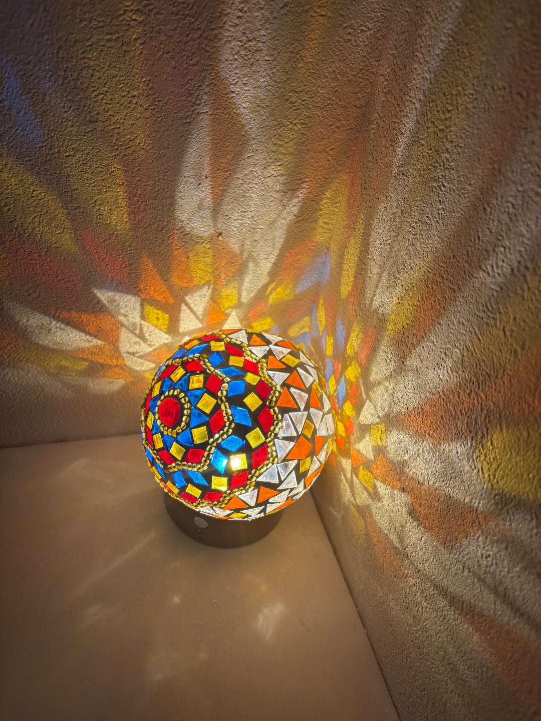 ガラス製人感センサーフットライト(丸)