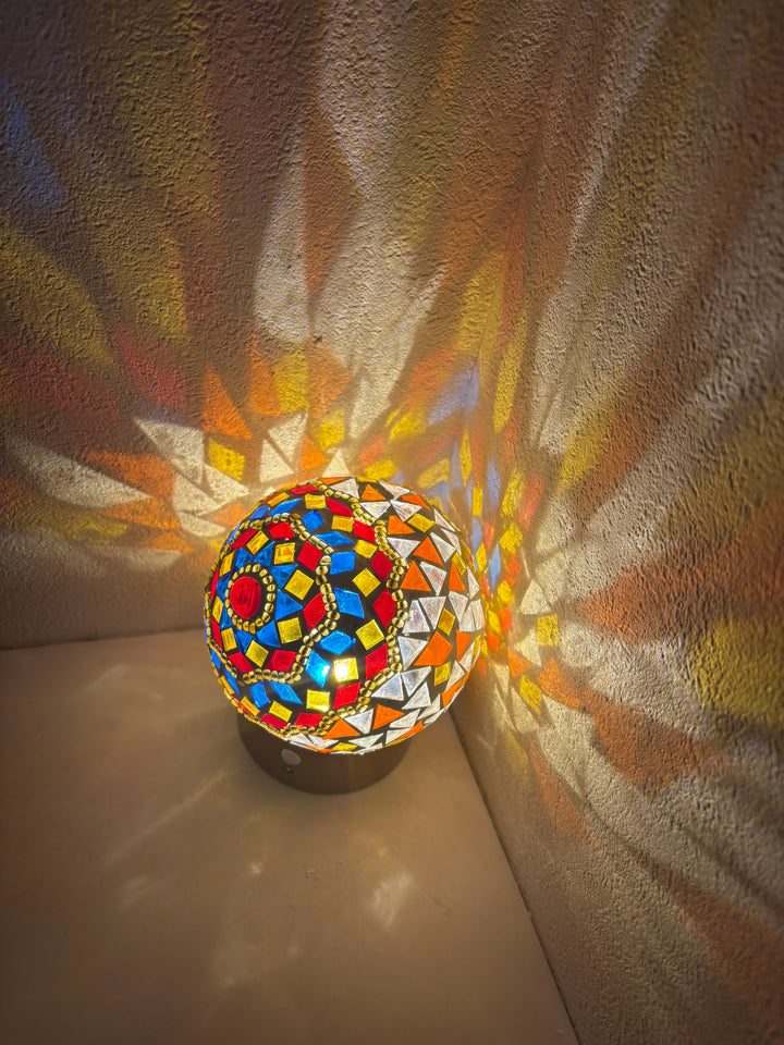 ガラス製人感センサーフットライト(丸)