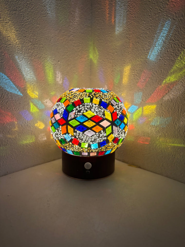 ガラス製人感センサーフットライト(丸)