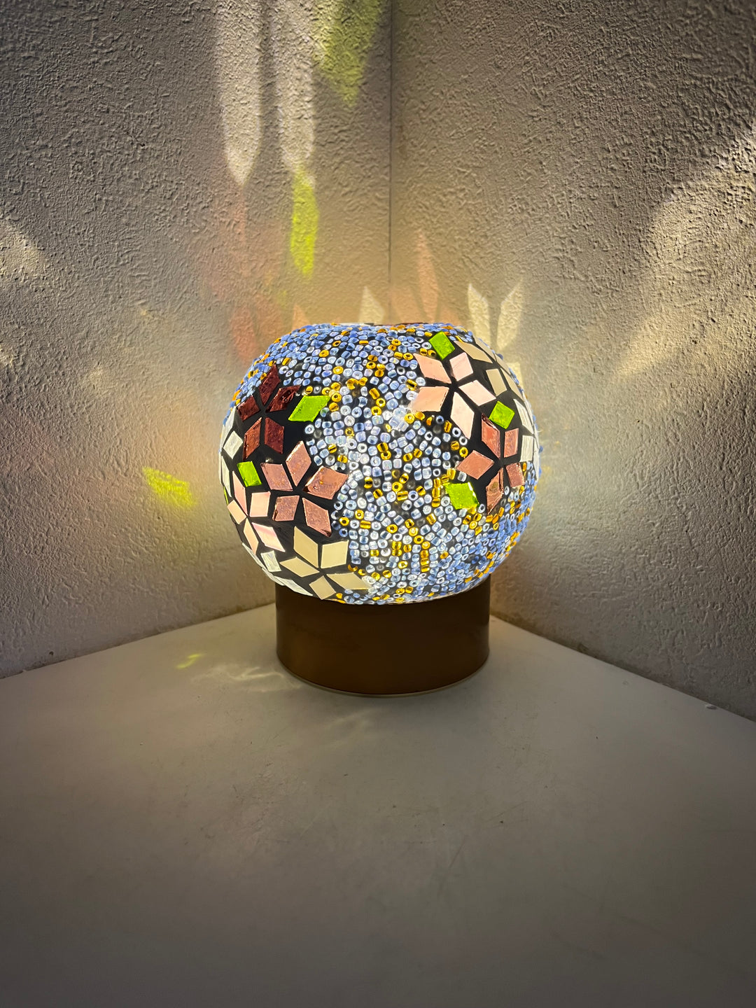 ガラス製人感センサーフットライト(丸)