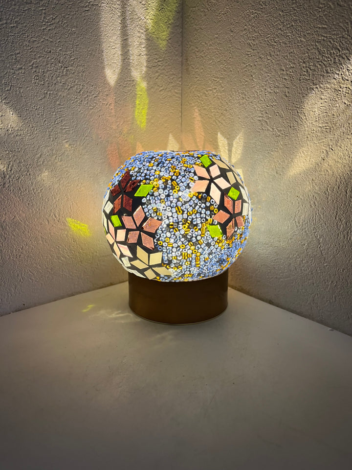 ガラス製人感センサーフットライト(丸)