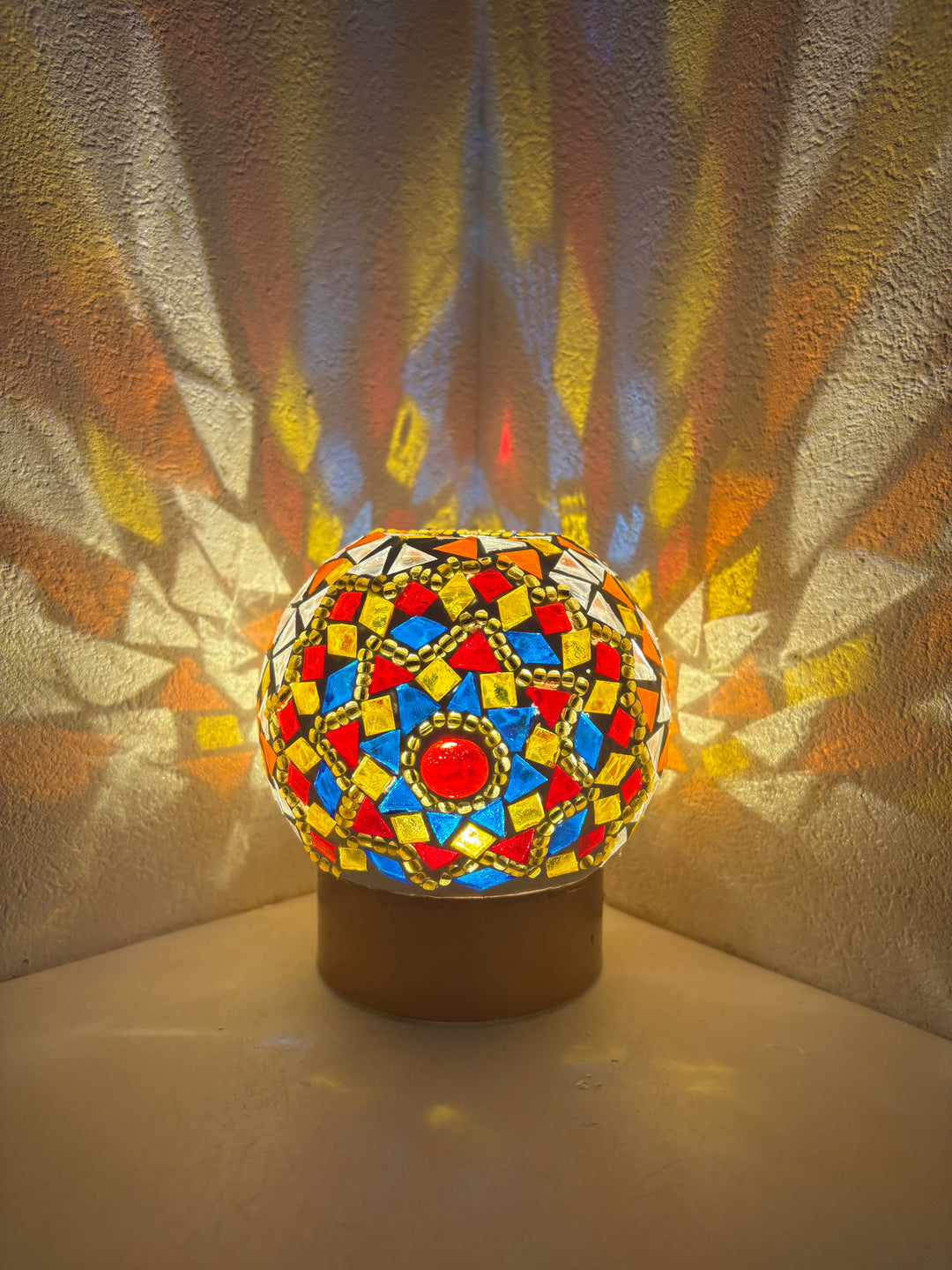 ガラス製人感センサーフットライト(丸)