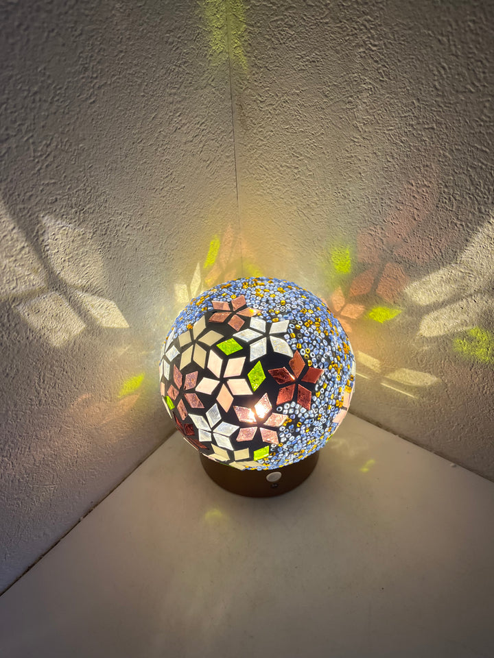 ガラス製人感センサーフットライト(丸)