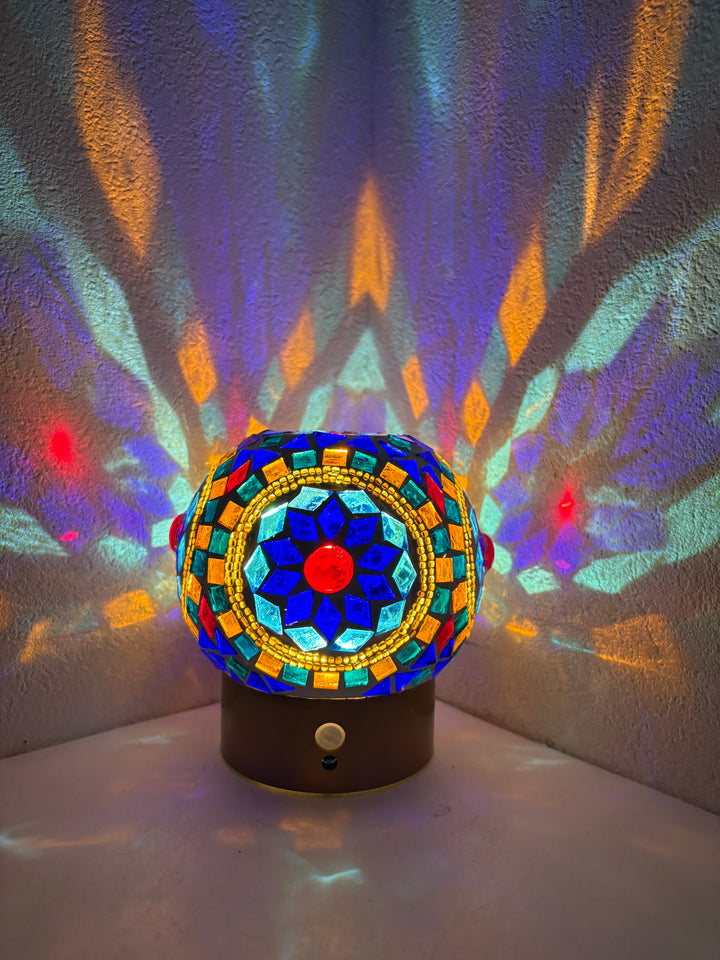 ガラス製人感センサーフットライト(丸)